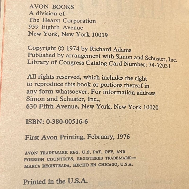 Shardik (First Avon printing February 1976) 