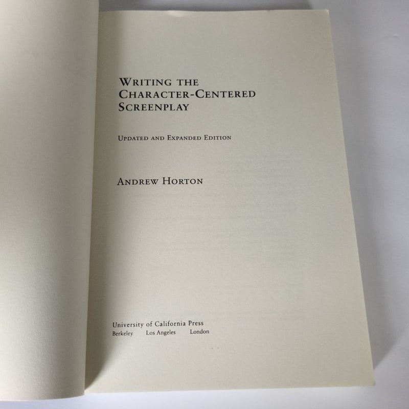 Writing the Character-Centered Screenplay