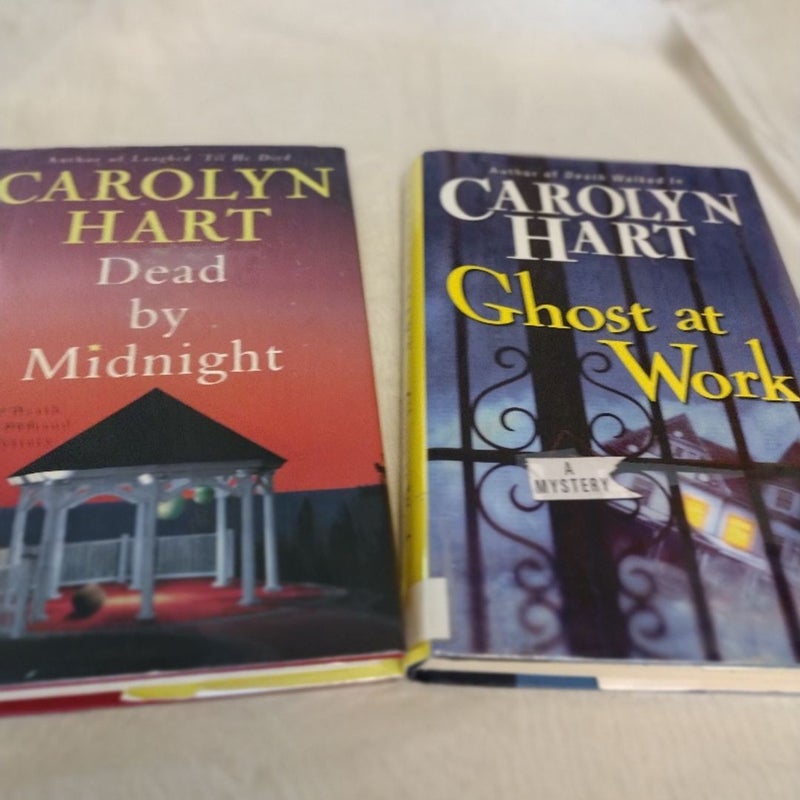Carolyn Hart Ghost at Work and Dead by Midnight First Edition Collection 