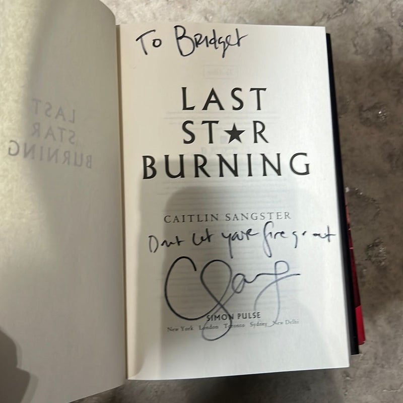 Last Star Burning (signed and personalized) 