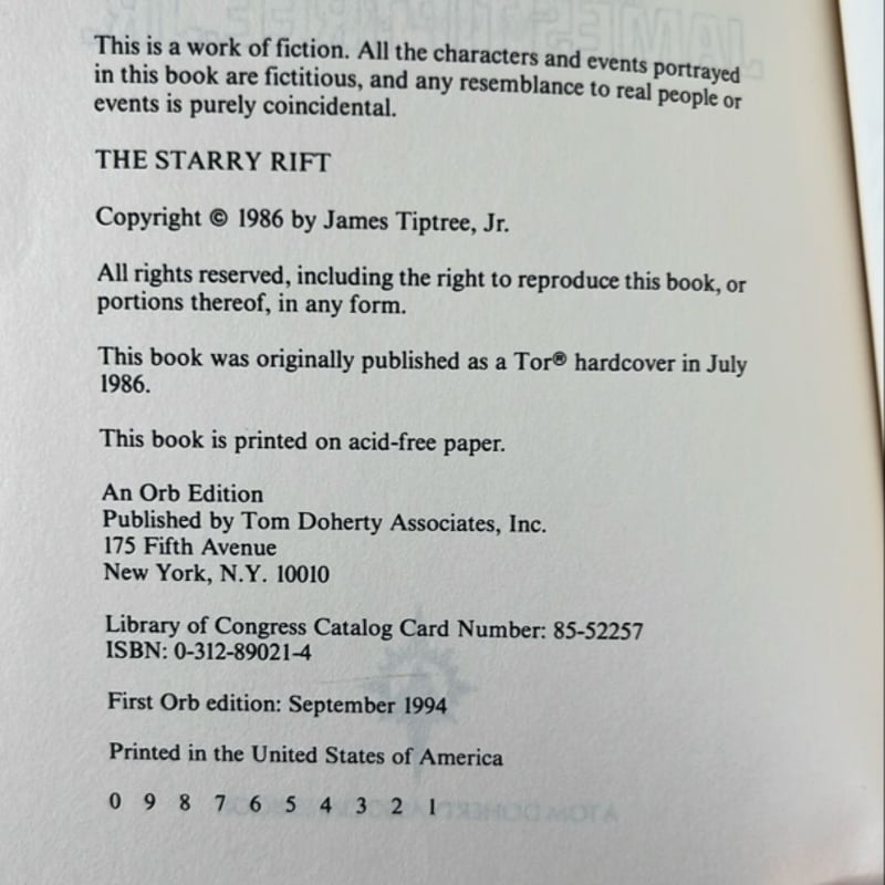The Starry Rift by James Tiptree