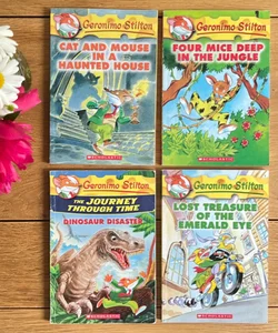 SET OF 4 BOOKS IN GERONIMO STILTON BOOK SERIES