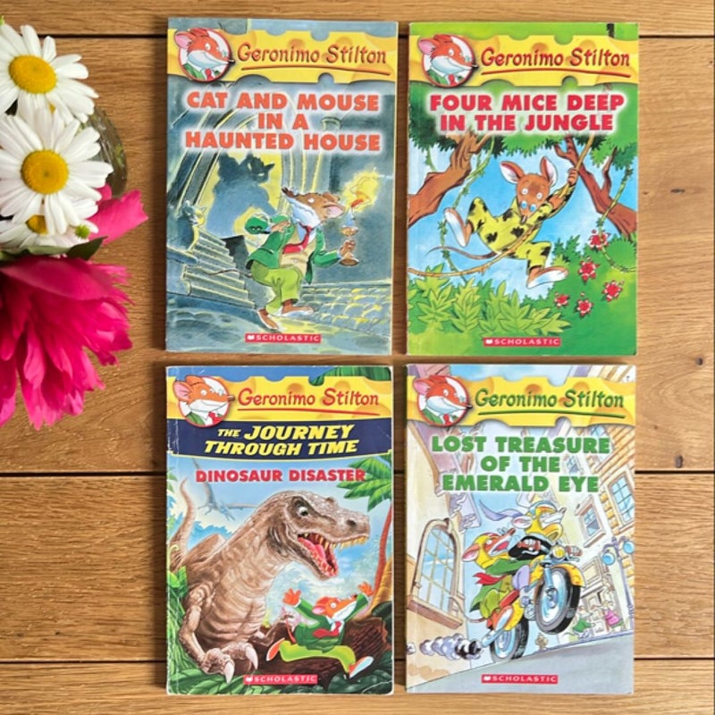 SET OF 4 BOOKS IN GERONIMO STILTON BOOK SERIES