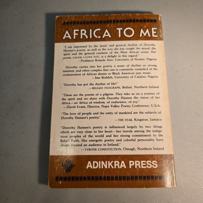 Africa to Me Signed edition