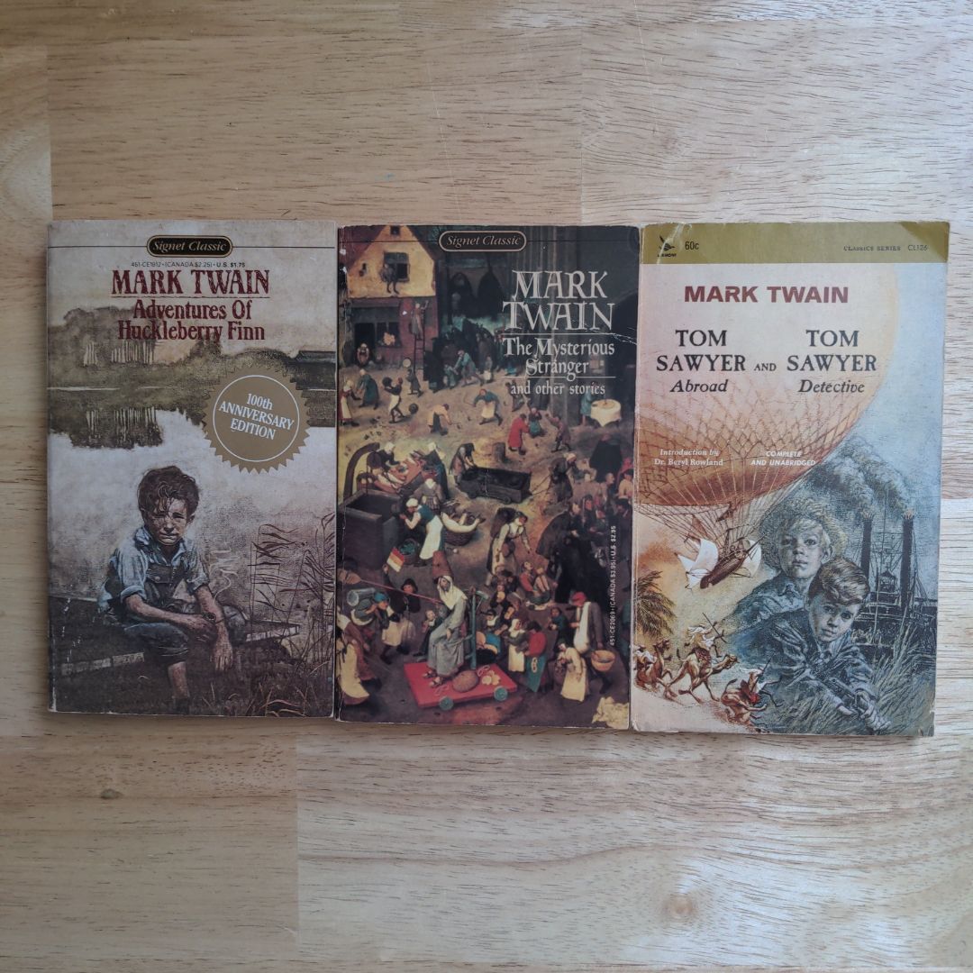 Mark Twain Bundle: Adventures of Huckleberry Finn; Mysterious Stranger & Other Stories; Tom Sawyer Abroad & Detective 
