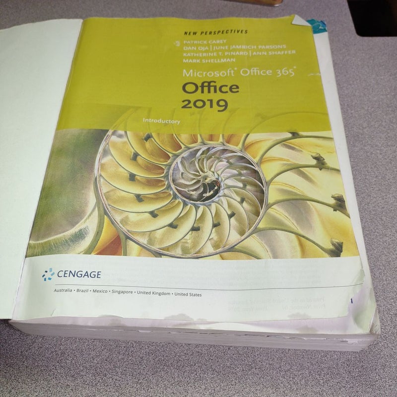 New Perspectives MicrosoftOffice 365 and Office 2019 Introductory