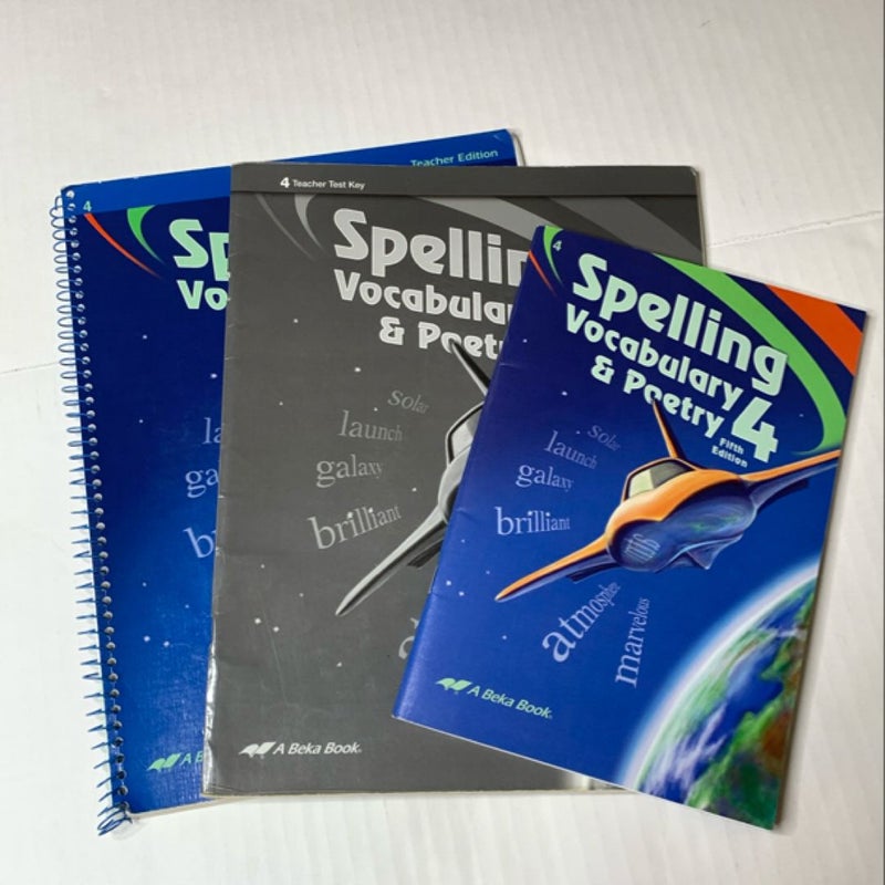 Abeka Spelling Vocabulary and Poetry 4