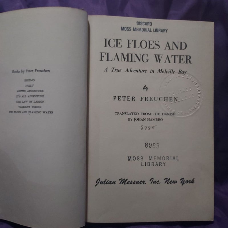 Ice floes and flaming  water 