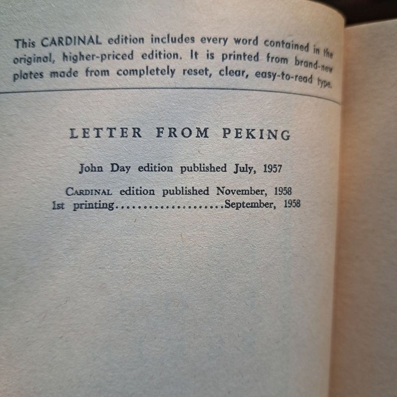 Letter from Peking