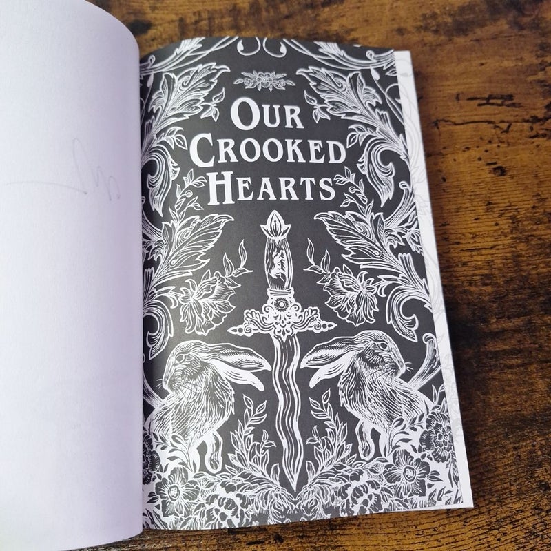 Our Crooked Hearts *The Bookish Box* signed with sprayed edges