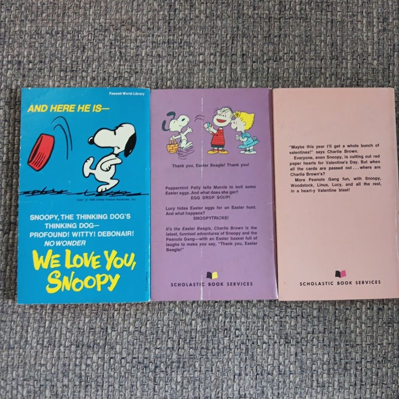 3 Vintage Assorted Peanuts Books