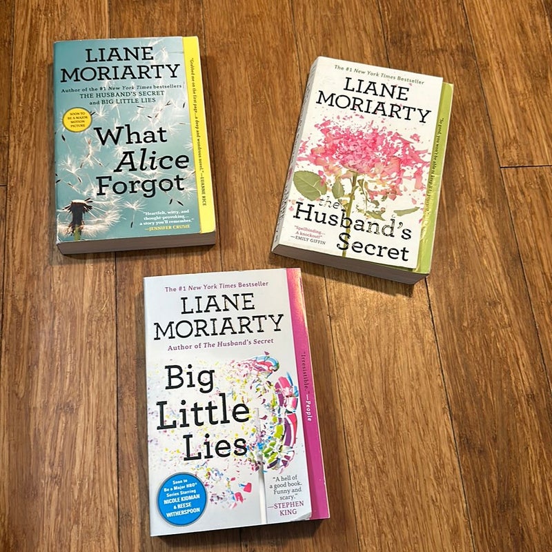 Liane Moriarty 3 Book Bundle! Big Little Lies, The Husband’s Secret, What Alice Forgot