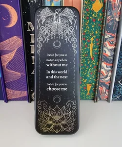 Illumicrate Song of Silver, Flame Like Night Bookmark Tin