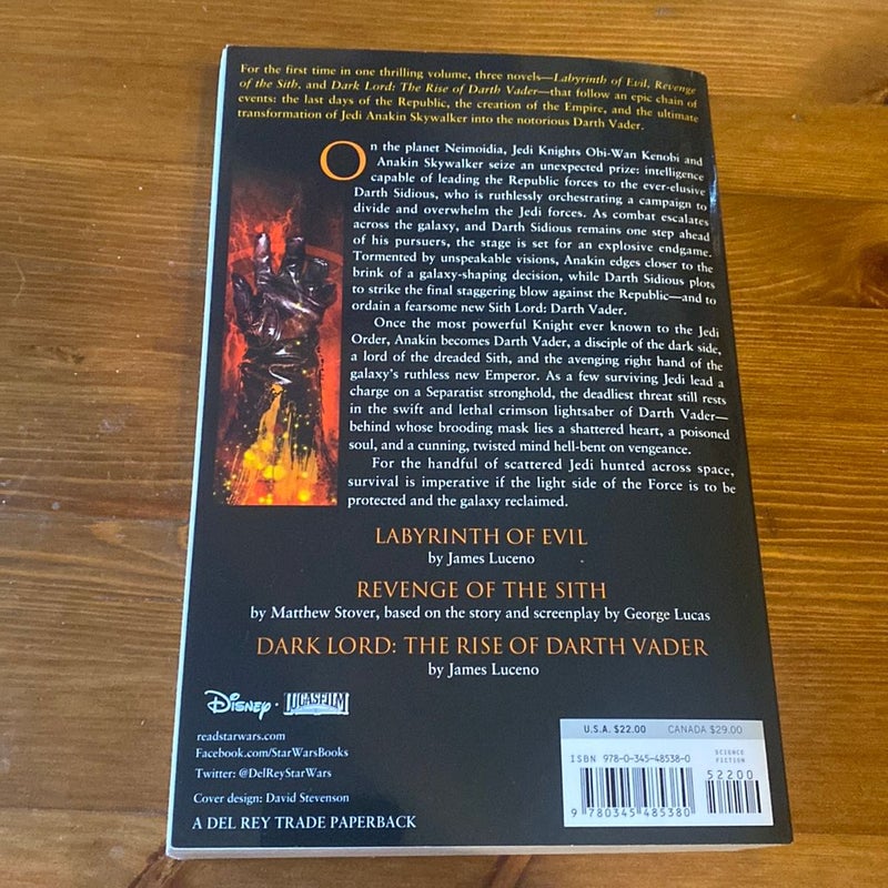 The Dark Lord Trilogy: Star Wars Legends