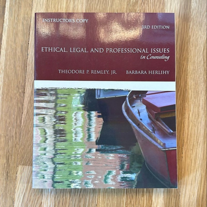 Ethical, Legal, and Professional Issues in Counseling