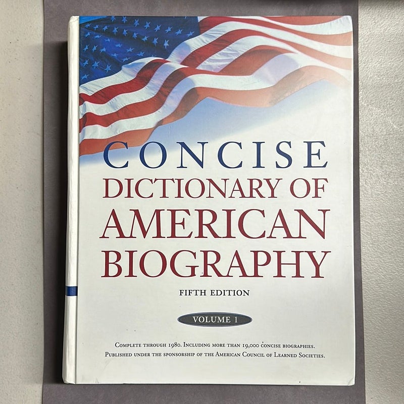 Concise Dictionary of American Biography