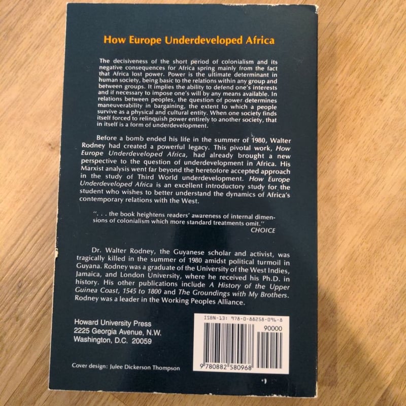 How Europe Underdeveloped Africa by Walter Rodney, Paperback | Pangobooks