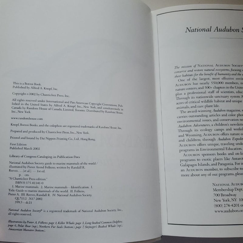 National Audubon Society Guide to Marine Mammals of the World