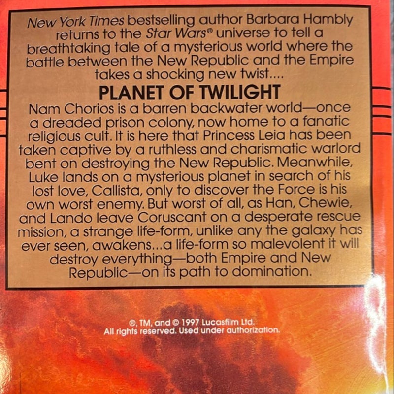 Star Wars Planet of Twilight (first edition)