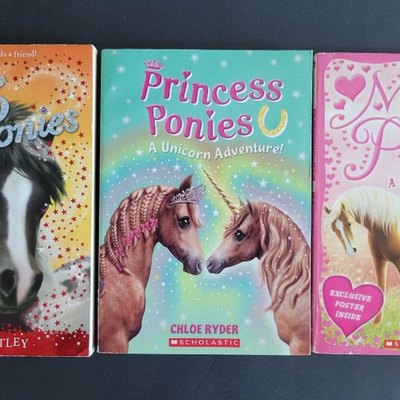 MAGIC PUPPY PONY BUNNY KITTEN VINTAGE LOT SCHOLASTIC BOOKS SUE BENTLEY WITH POSTER