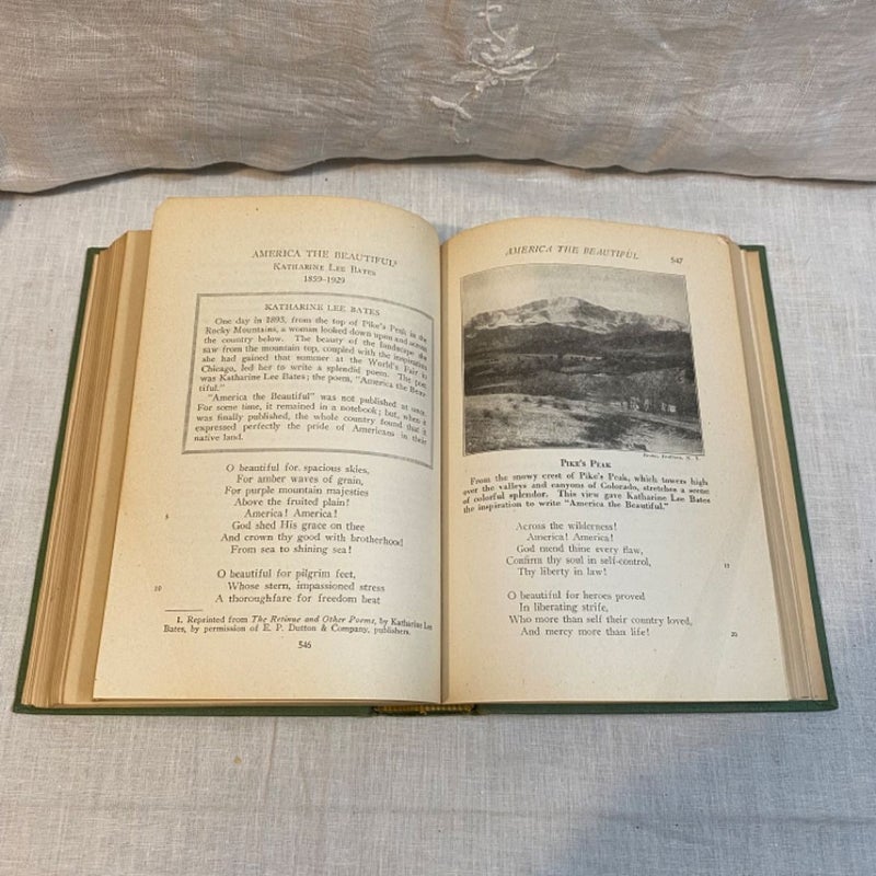  Vtg BEACON LIGHTS of LITERATURE 1940 Book Grade 7 Schoolbook Homeschool HC