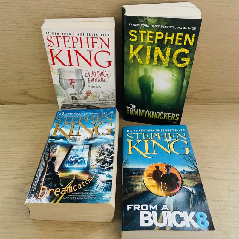 Stephen King Bundle-Lot of 4; Dreamcatcher, The Tommyknockers, From A Buick, Everything’s Eventual