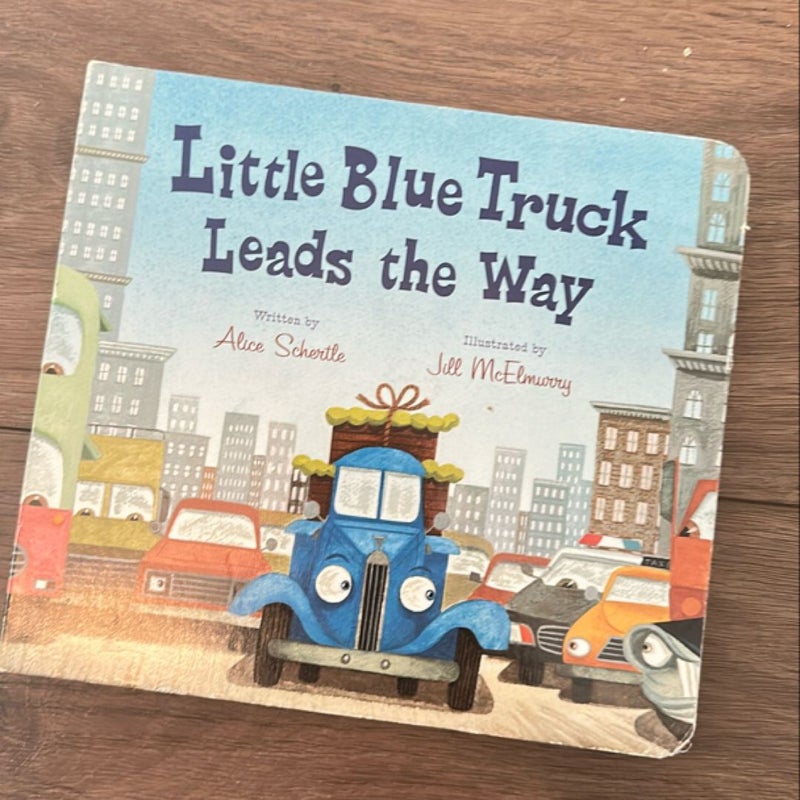 Little Blue Truck Leads the Way Board Book