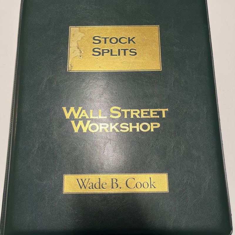 Stock Splits - Wall Street Workshop PLUS  1 VHS Cassette & Softcover Book by Wade B. Cook