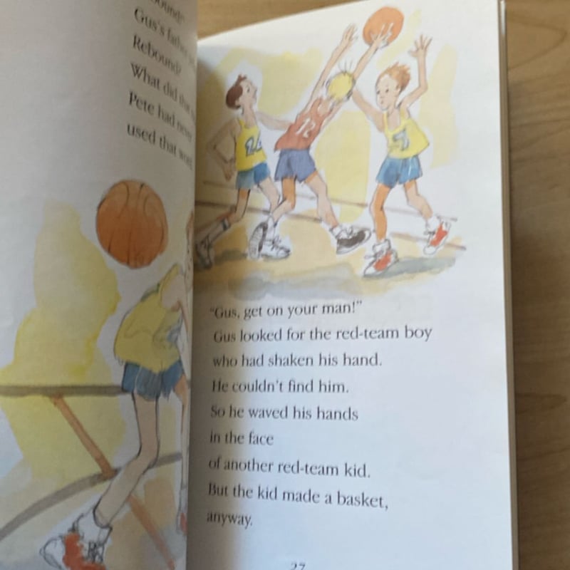 Gus and Grandpa at Basketball