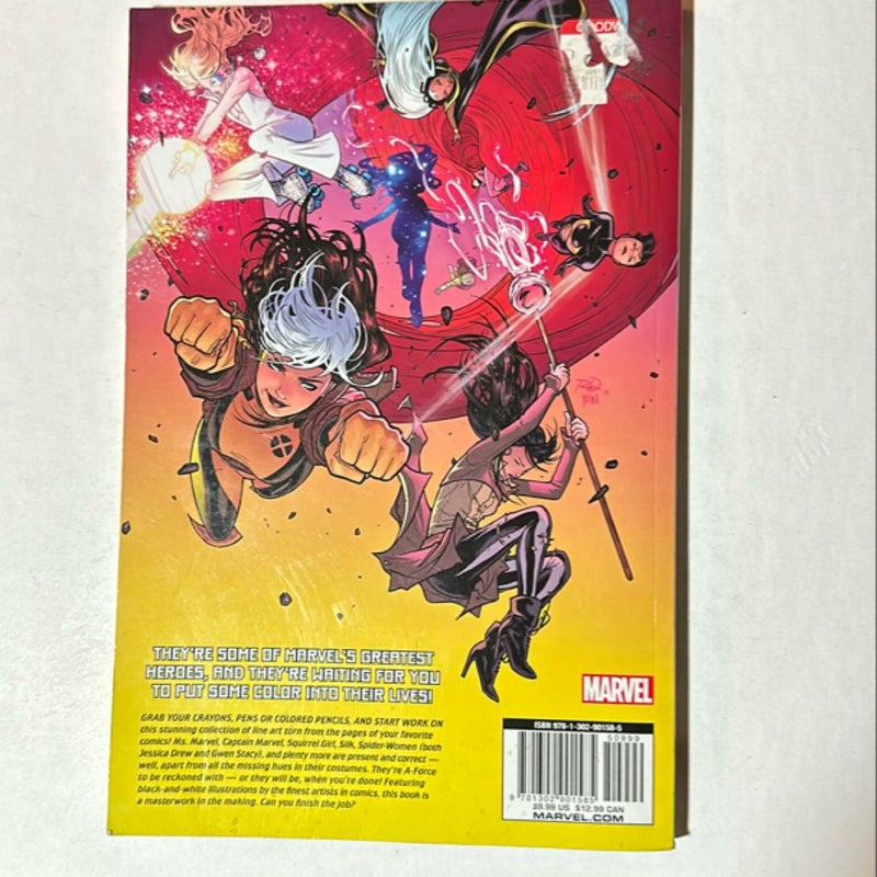 Color Your Own Women of Power-MARVEL by Olivier Coipel, Paperback ...
