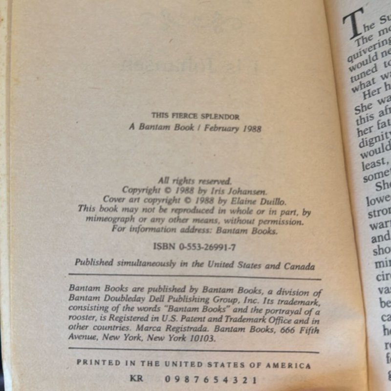 This Fierce Splendor - Vintage Clinch