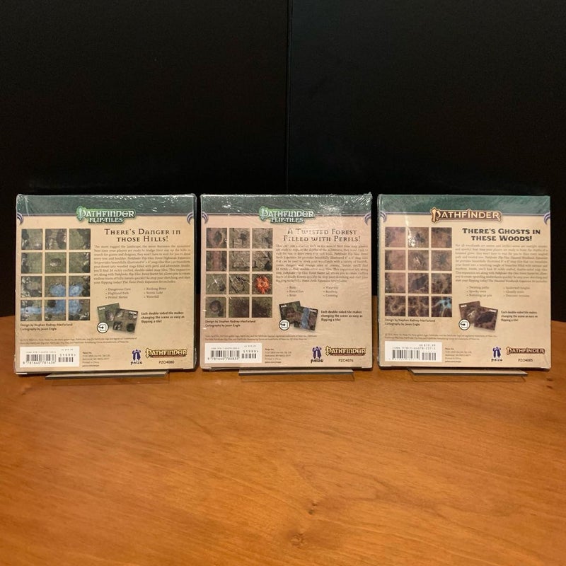 Pathfinder Flip-Tiles Lot: Forest Highlands, Perils, Haunted Woodlands Expansion