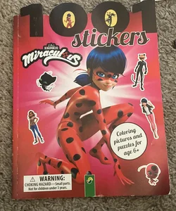 , miraculous book and coloring and piggy 1001 stickers, miraculous book and coloring