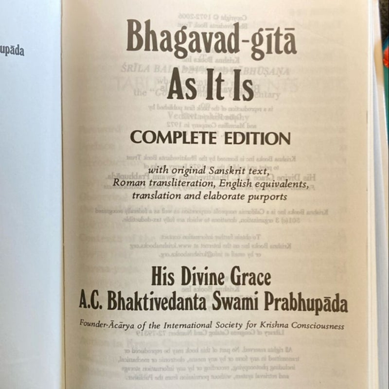 BHAGAVAD-GITA As It Is