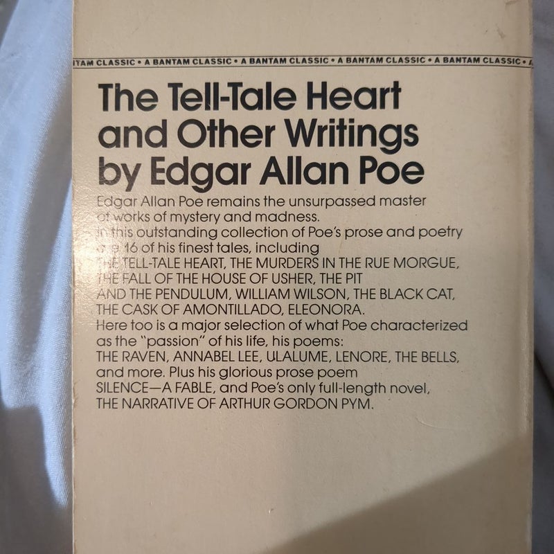 The Tell Tale Heart and Other Writings by Edgar Allen Poe