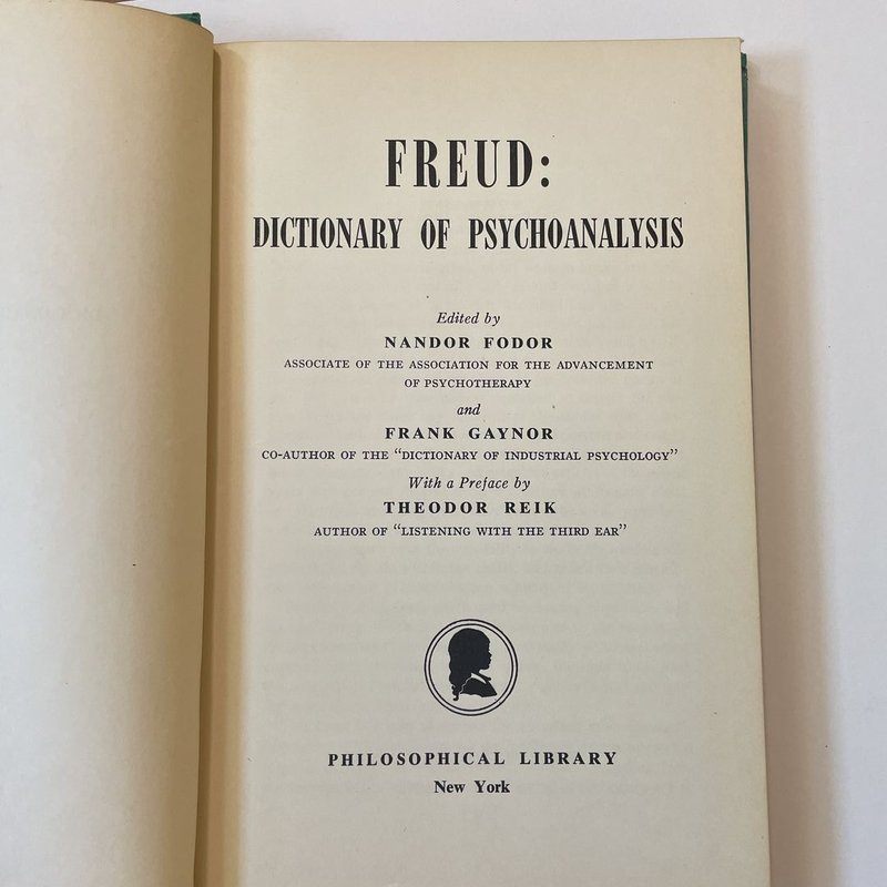 Freud: Dictionary of Psychoanalysis by Fodor Gaynor Reik, Hardcover ...
