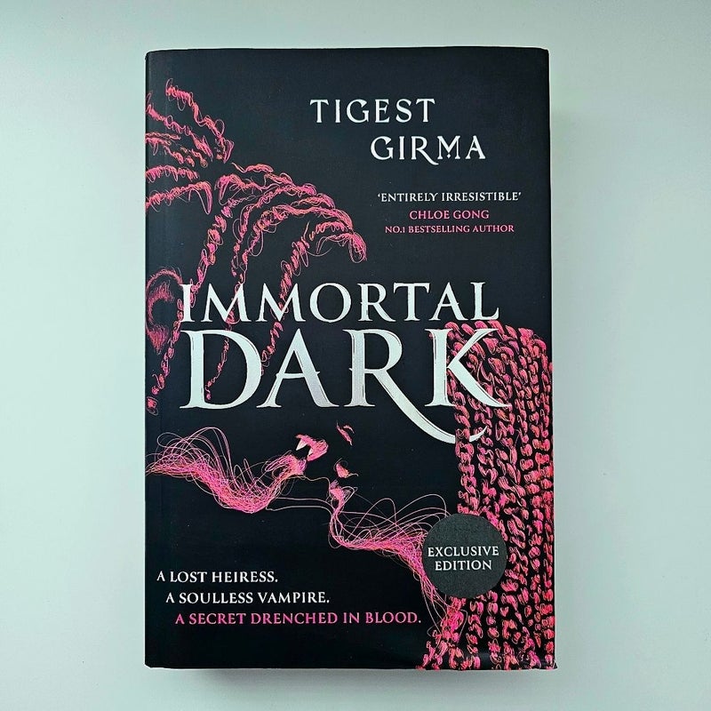 Waterstones Immortal Dark by Tigest Girma Exclusive Sold Out Limited Edition