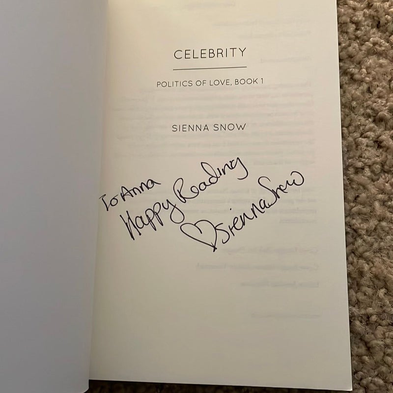 Celebrity (original cover signed by the author)