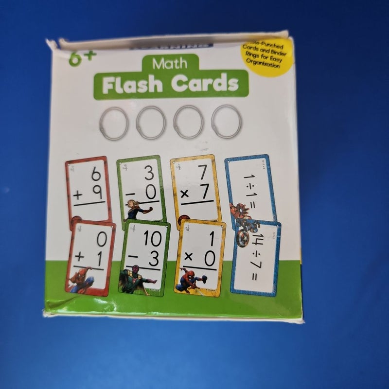 MARVEL Learning Math Flash Cards (Ages 6+) 4 Sets of 54 Flash Cards (216 cards)