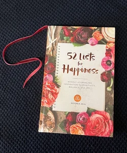 52 Lists for Happiness Like New Condition Gift Wrap Available