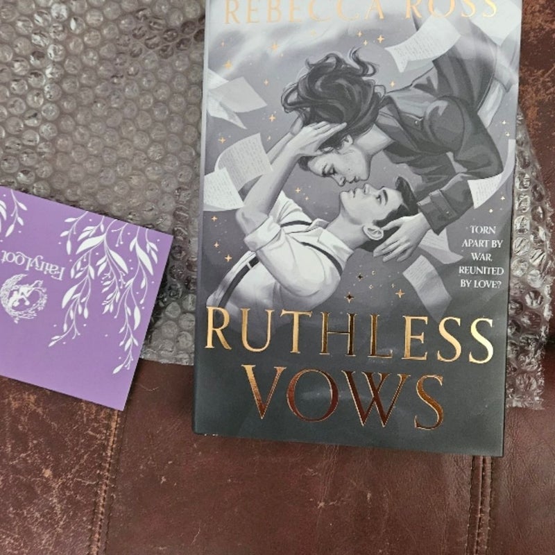 Signed Fairyloot Ruthless Vows Rebecca Ross Fantasy Adult Fiction Divine Rivals