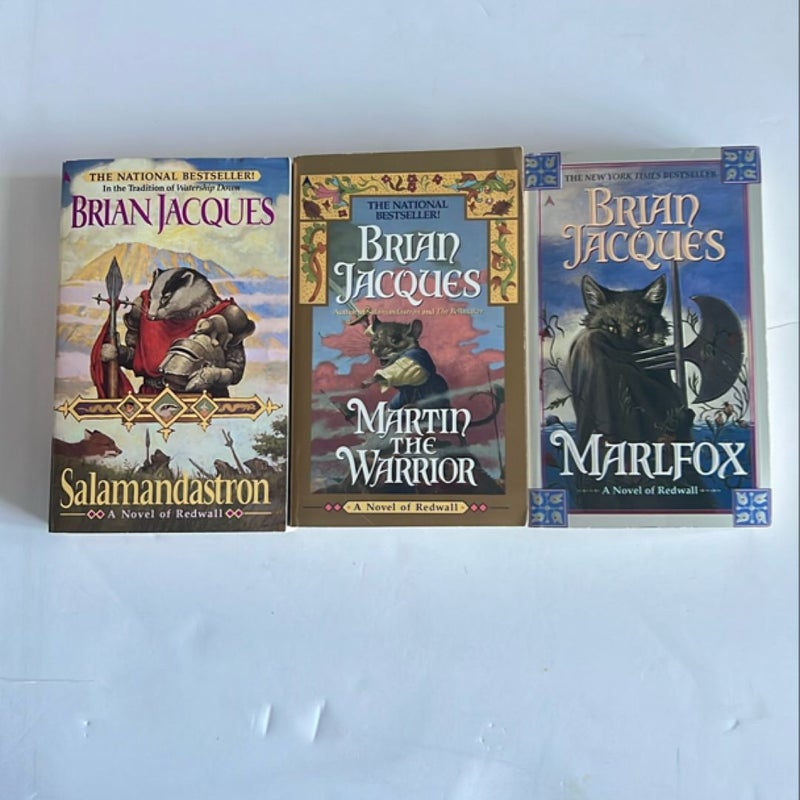 Martin the Warrior, Marlfox, Salamandastron Brian Jacques book set lot,redwall novel  