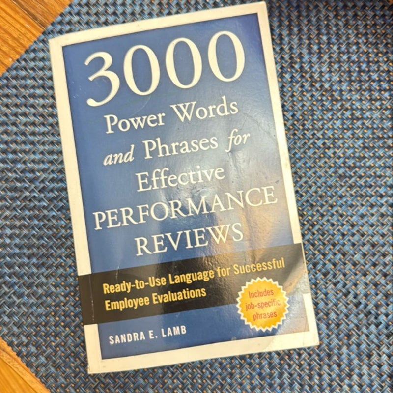 3000 Power Words and Phrases for Effective Performance Reviews