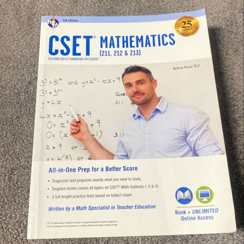 CSET Mathematics Book + Online