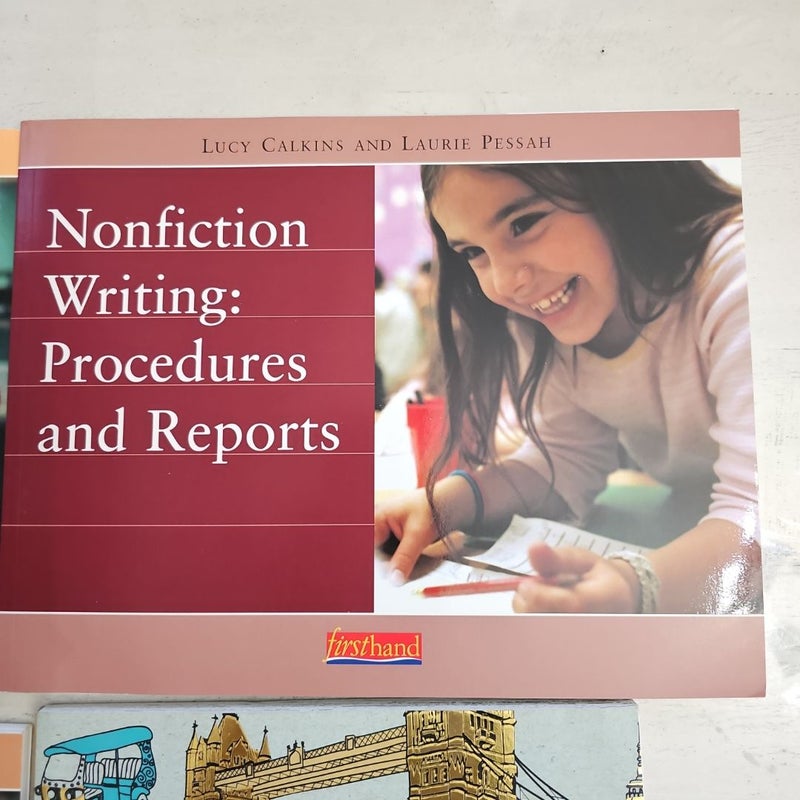 The craft of revision, writing for readers; teaching skills and strategies, nonfiction writing: procedures and reports, inspired coloring travel book set of 4 books