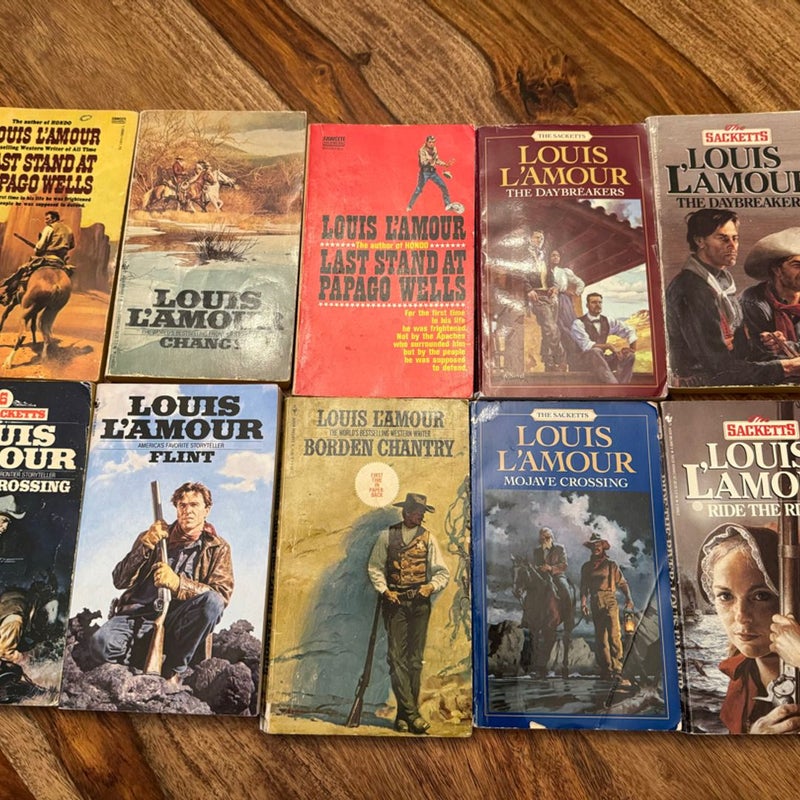 10 Louis Lamour Books 