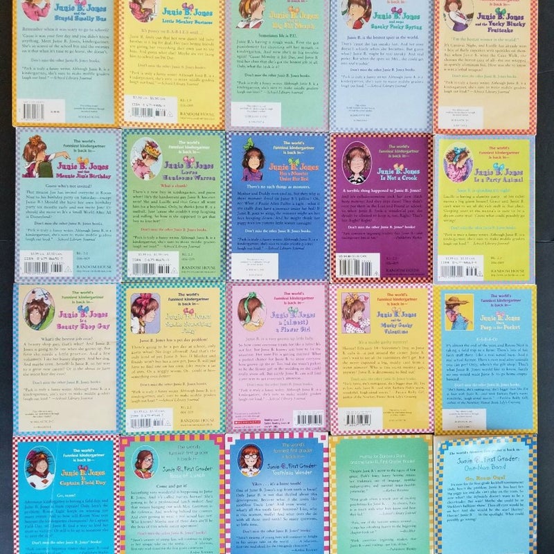 ALMOST COMPLETE SET OF 20 JUNIE B. JONES BOOKS BARBARA PARK #1-14 ARE BRAND NEW!