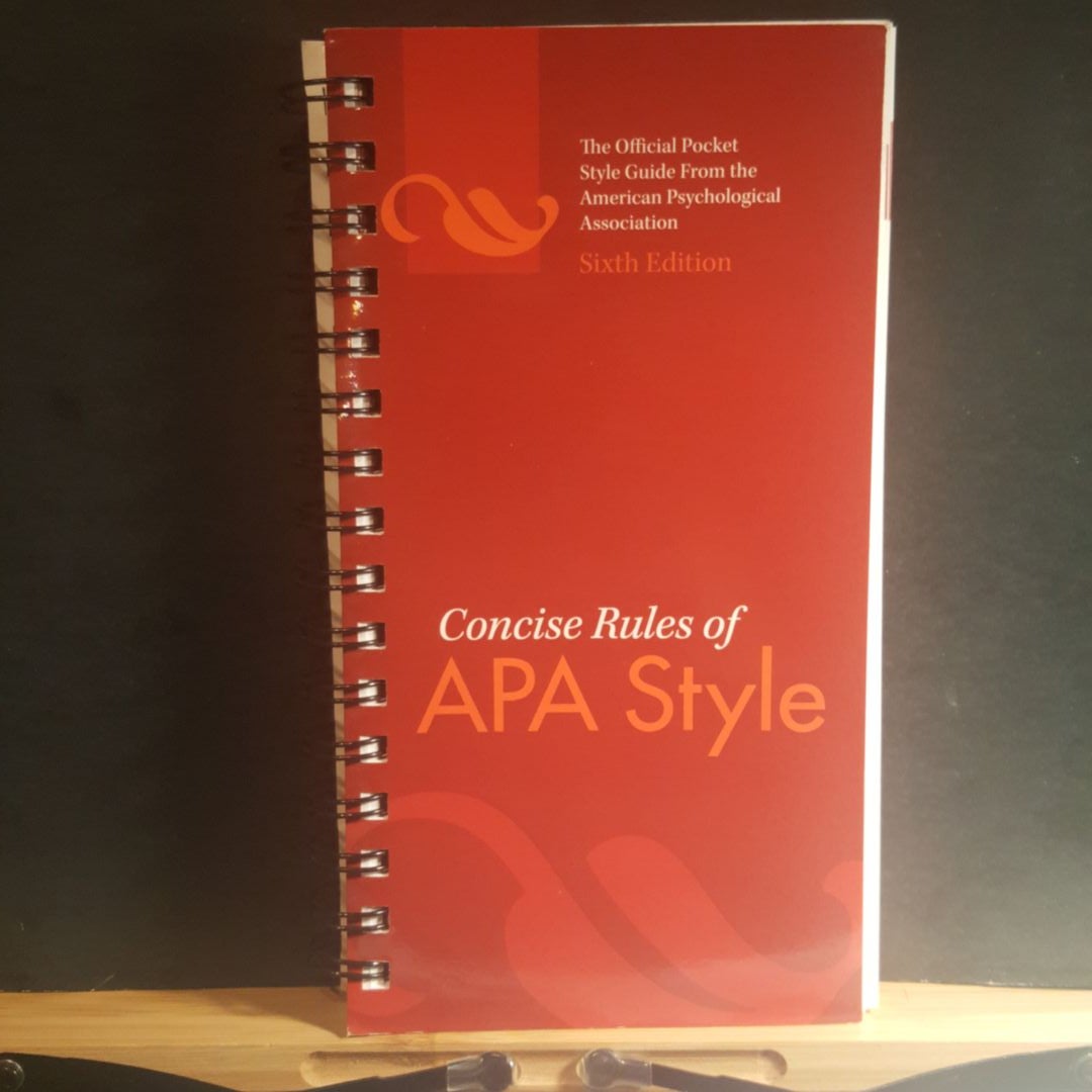 Concise Rules of APA Style
