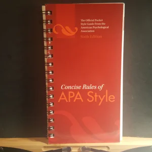 Concise Rules of APA Style