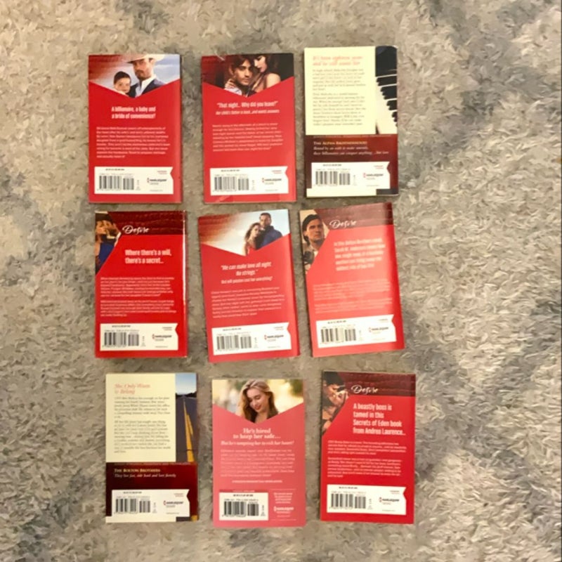 Lot of 9 Harlequin Books